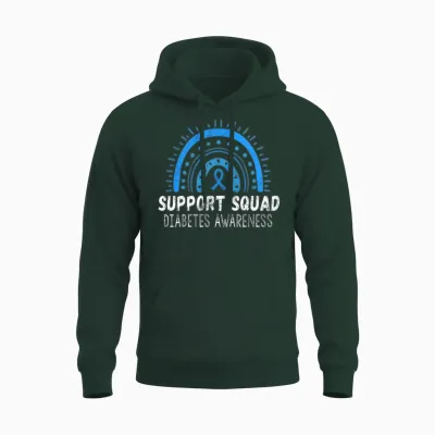 Blue November Support Diabetes Awareness Month Unisex Hoodie - Forest
