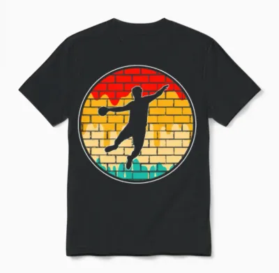 Handball Retro Unisex T-Shirt - Black