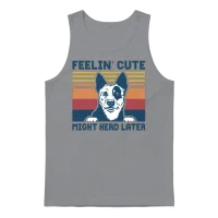 Blue Heeler Men Women Might Herd Later Cattle Dog Unisex Tank Top - Sport Grey – 1
