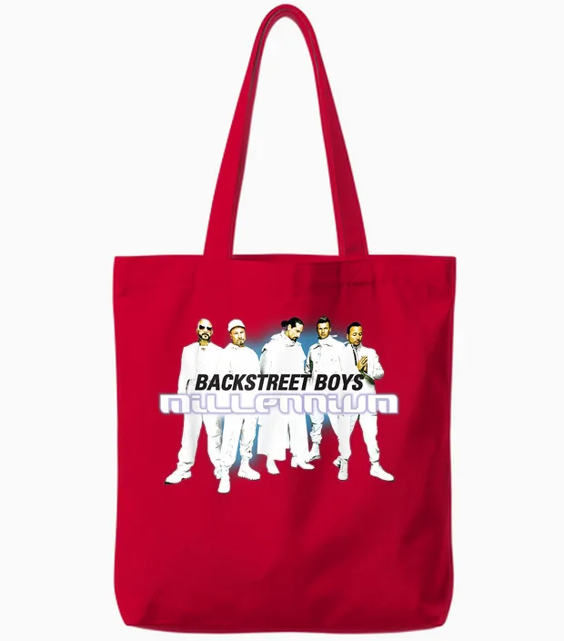 Backstreet Boys Millenium Pose Tote Bags in Red