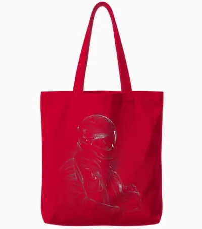 Motorcyclist Motorbike Motorcross Moto Gp Tote Bags - Red