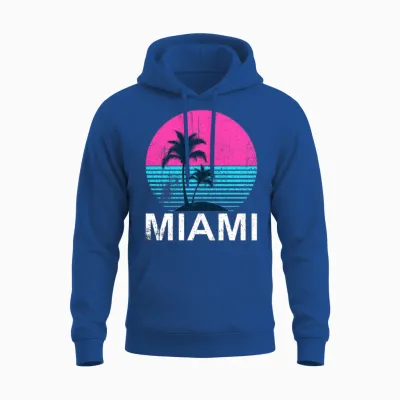 Miami Beach Unisex Hoodie - Royal
