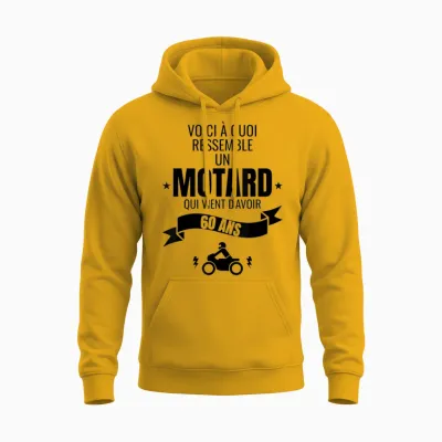 Idée Cadeau Pour Un Motard Humour Homme Original 60 Ans Unisex Hoodie - Gold