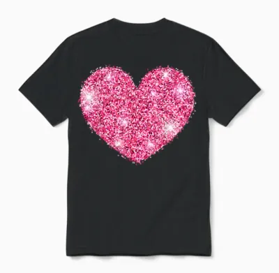 Red Heart Valentine's Day Costume Love for Men and Women Unisex T-Shirt - Black