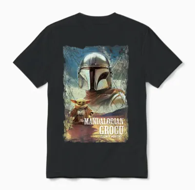 Star Wars the Mandalorian and Grogu Movie Classic Poster Art Unisex T-Shirt - Black