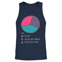 Funny Bisexual Stuff Pie Chart Lgbt Bi Pride Unisex Tank Top - Navy – 2