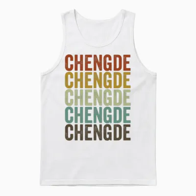 Chengde China Retro Vintage Unisex Tank Top - White