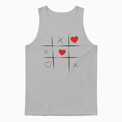 Bestseller Heart Game Unisex Tank Top - Ash