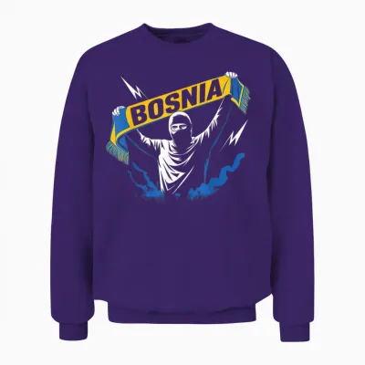Bosnien Geschenk Flagge Bosnia Vintage Herzegowina Sarajevo Unisex Sweatshirt - Purple