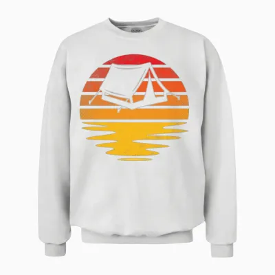 Camping Retro Unisex Sweatshirt - White