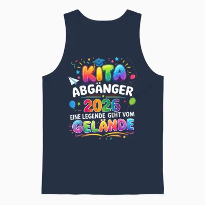 Kita Abgänger 2026 Einschulung Schulkind Junge Mädchen Unisex Tank Top - Navy