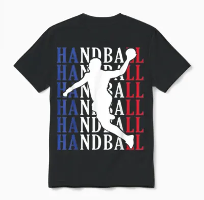 Handball Player Handball France Child Boy Funny Unisex T-Shirt - Black