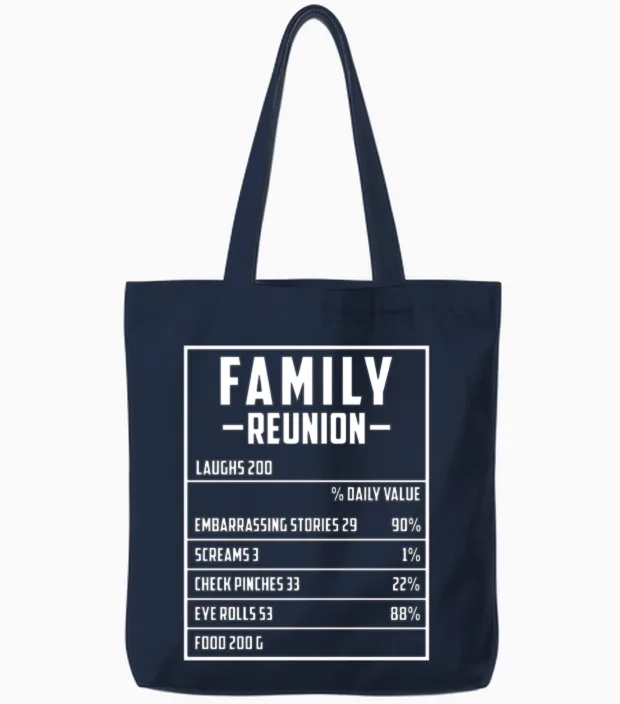 Matching Family Gathering Reunion Party Family Tote Bags in Navy