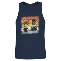 Teacher Retro Teachers Unisex Tank Top - Navy – 2