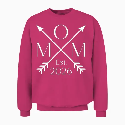 Mom 2026 Mom Is 2026 Unisex Sweatshirt - Heliconia