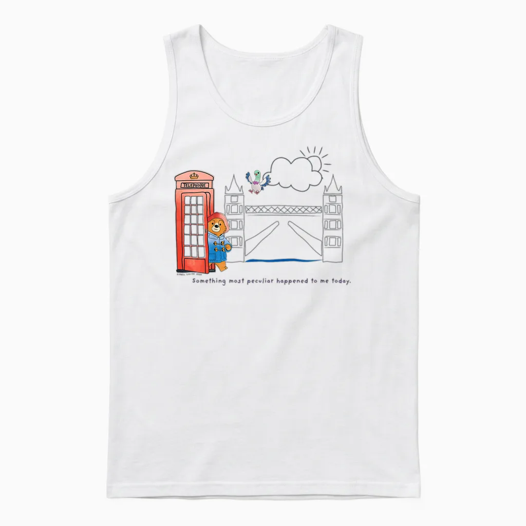 Paddington Young Bears Leitfaden Für Kinder Auf Der London Tower Bridge Unisex Tank Top in White