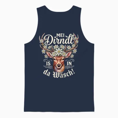 Passend Für Oktoberfest Damen T-Shirt Dirndl Outfit Trachten Unisex Tank Top - Navy