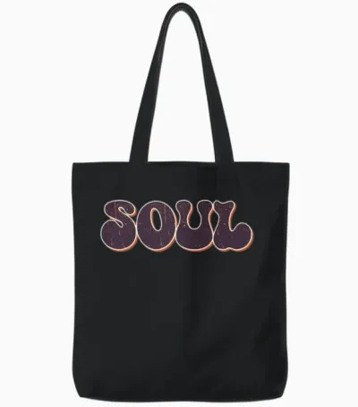 Soul Retro Tote Bags - Black