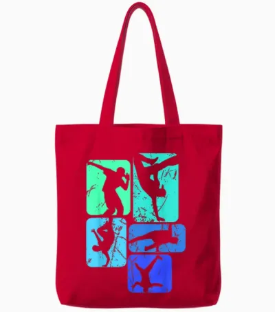 Breakdance Breakdancer Breakdancing Children's Boys Tote Bags - Red