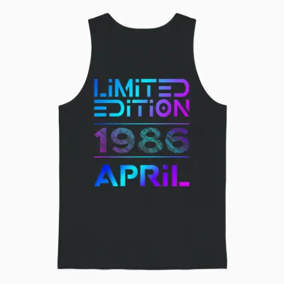 Limited Edition April 1986 Mann Frau 40. Geburtstag Unisex Tank Top - Black