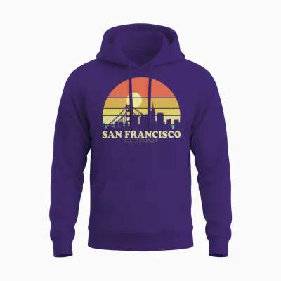 San Francisco Sunset Unisex Hoodie - Purple