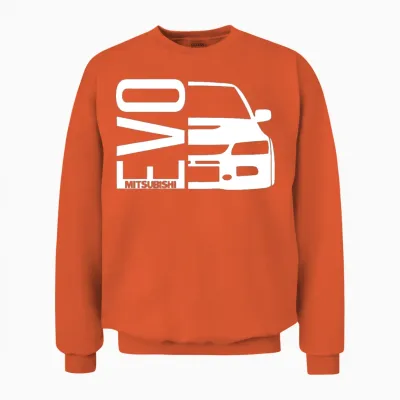 Evo Mitsubishi 8 9 10 Viii Evolution Hoodie Car Ra Unisex Sweatshirt - Orange
