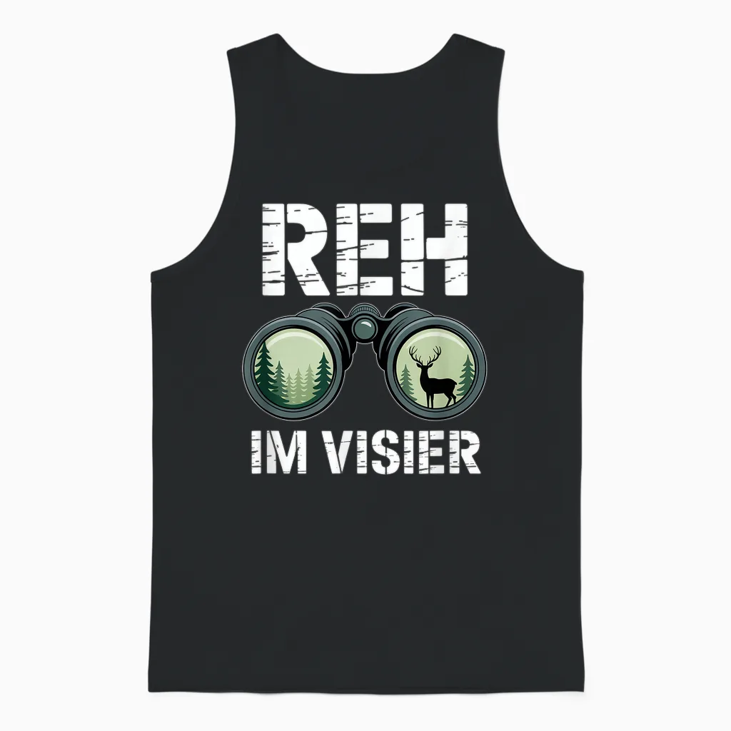 Reh Im Visier Hirsch Jäger Jagd Jagen Unisex Tank Top in Black