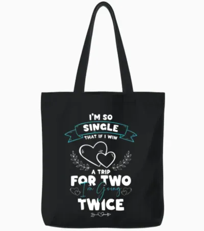 Alone Party Bachelor Single Tote Bags - Black