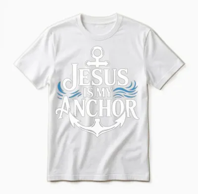 Jesus Is My Anchor Faith Unisex T-Shirt - White