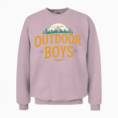 Outdoor Boys Unisex Sweatshirt - Light Pink