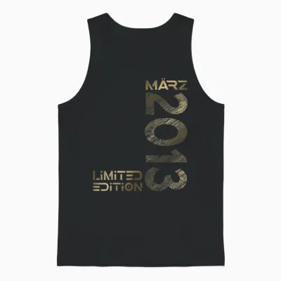 Limited Edition March 2013 Boy Girl 11th Birthday T-Shirt, Black Unisex Tank Top - Black