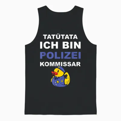 Police Commissioner Promotion T-Shirt, Black, S Unisex Tank Top - Black