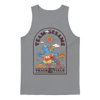 Sesame Street Design Team Sesame Track & Field Unisex Tank Top - Sport Grey – 1