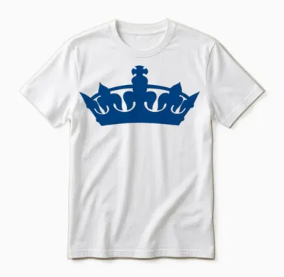 Blue Crown Unisex T-Shirt - White