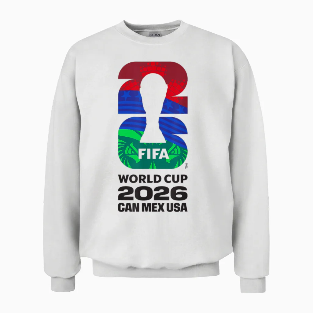 Fifa World Cup26 Fifa Host Country Logo Flags Unisex Sweatshirt in White