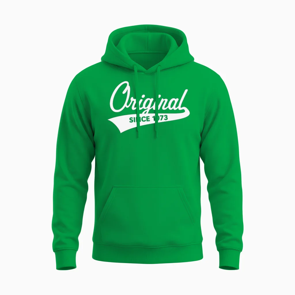 Original Since 1973 (year of Birth, Birthday / W) Unisex Hoodie in Irish Green