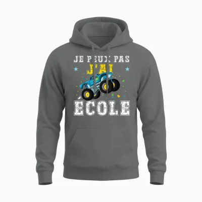 Je Peux Pas J'ai School Fun Back to School 2025 Unisex Hoodie - Graphite Heather