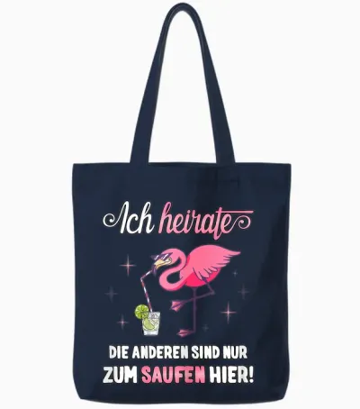 Jga Braut T-Shirt Junggesellinnenabschied Frauen Polterer Tote Bags - Navy