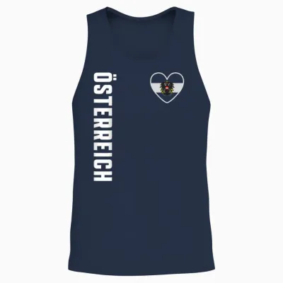 österreich Flagge Adler Fan Austria Wappen Patriotisches Unisex Tank Top - Navy