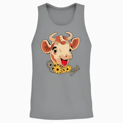 Elsie Cow Unisex Tank Top - Sport Grey