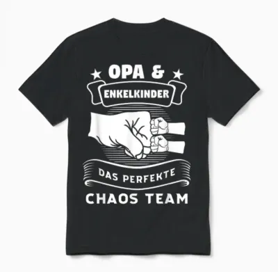 Opa & Enkelkinder Team Opa Enkelkinder Unisex T-Shirt - Black