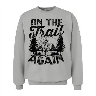 On the Trail Again - Hiking Unisex Sweatshirt - Ash