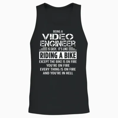 Video Engineer Unisex Tank Top - Black