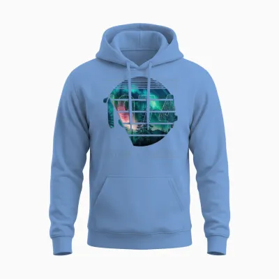 Limited Edition 1974 April Birthday Polar Lights Unisex Hoodie - Carolina Blue