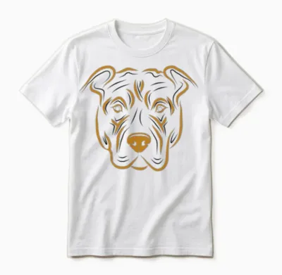Head Dog Unisex T-Shirt - White