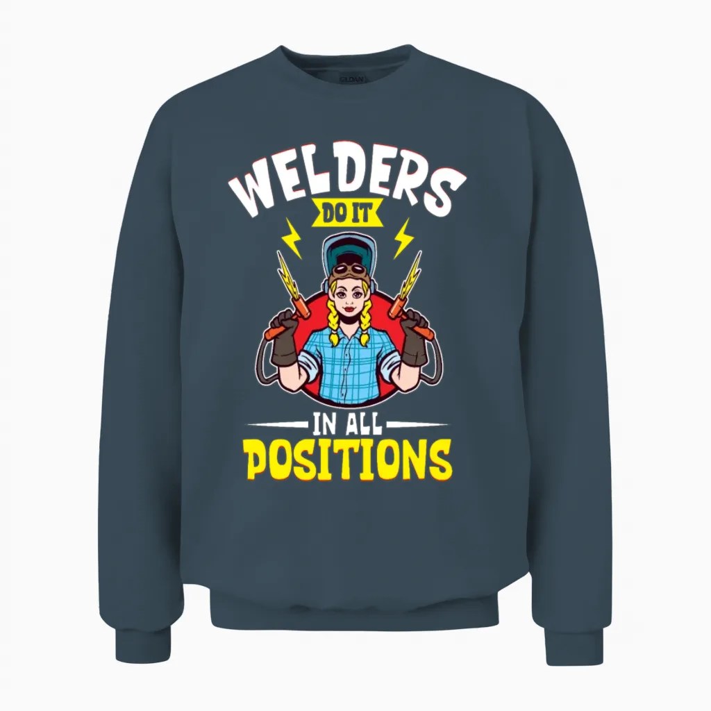 Welder Funny Funny Welding Gift Unisex Sweatshirt in Dark Heather
