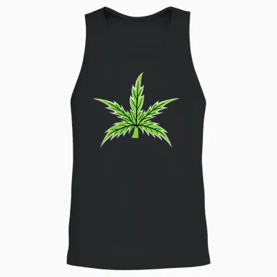 420 Weed Cannabis Tshirt Marihuana Hanfblatt Legaliseed Unisex Tank Top - Black