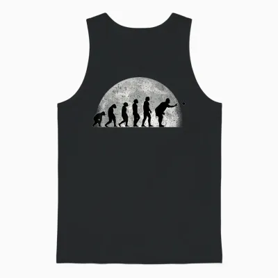 Bowling Evolution Moon Petanque Balls T-Shirt, Black, S Unisex Tank Top - Black