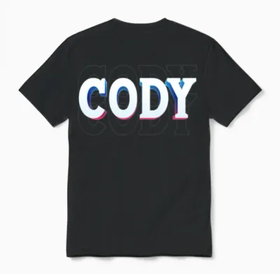 Retro - Cody Unisex T-Shirt - Black