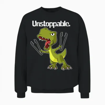 T-Rex Unstoppable Unisex Sweatshirt - Black